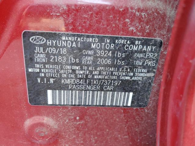 2019 HYUNDAI ELANTRA SE - KMHD84LF1KU737197