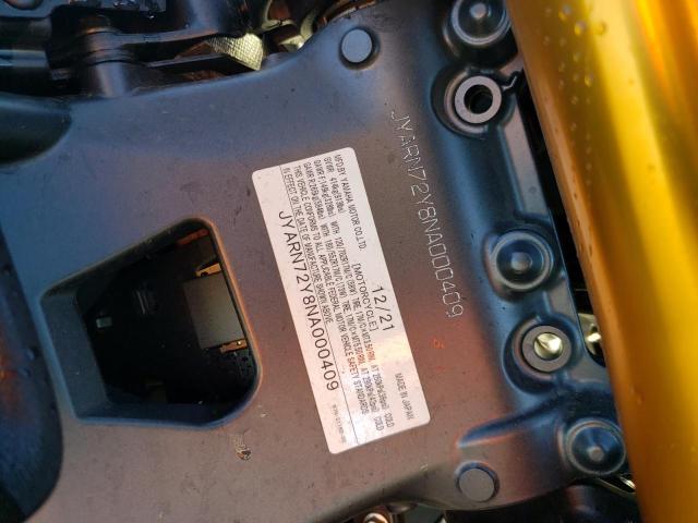 2022 YAMAHA MT09 DC JYARN72Y8NA000409