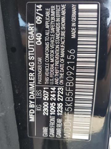 WDDHF5KB5FB092156 Mercedes-Benz E 350