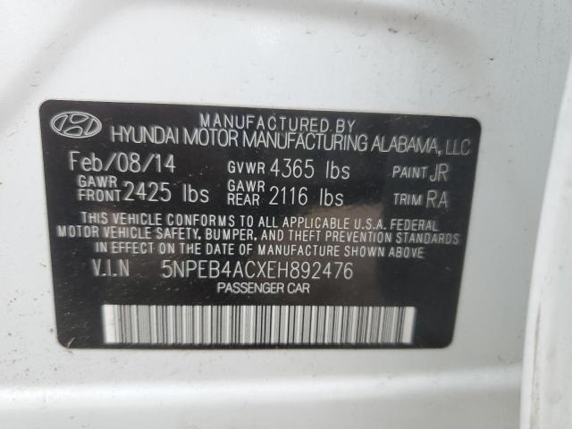 5NPEB4ACXEH892476 | 2014 HYUNDAI SONATA GLS