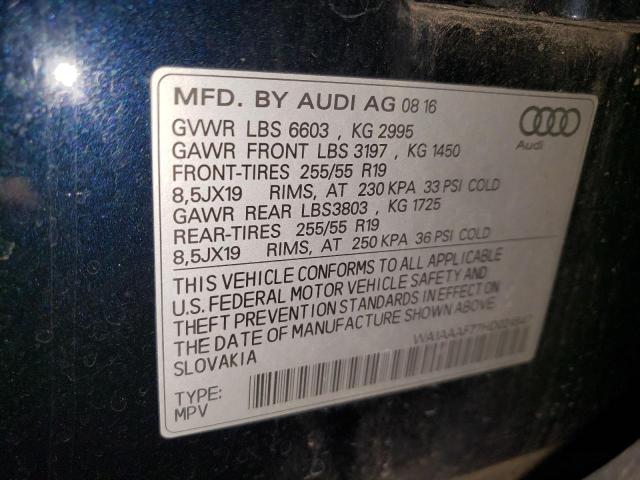 WA1AAAF77HD024547 2017 AUDI Q7, photo no. 12