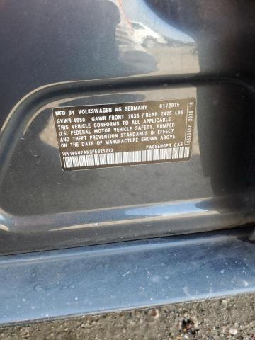 2015 VOLKSWAGEN CC VR6 4MO WVWGU7AN3FE821272
