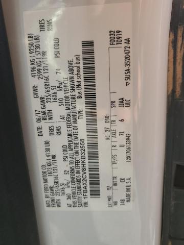 1FBAX2CV8HKB32558 Ford Transit T-350