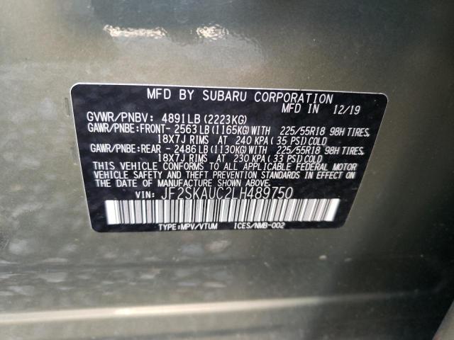 JF2SKAUC2LH489750 Subaru Forester Limited