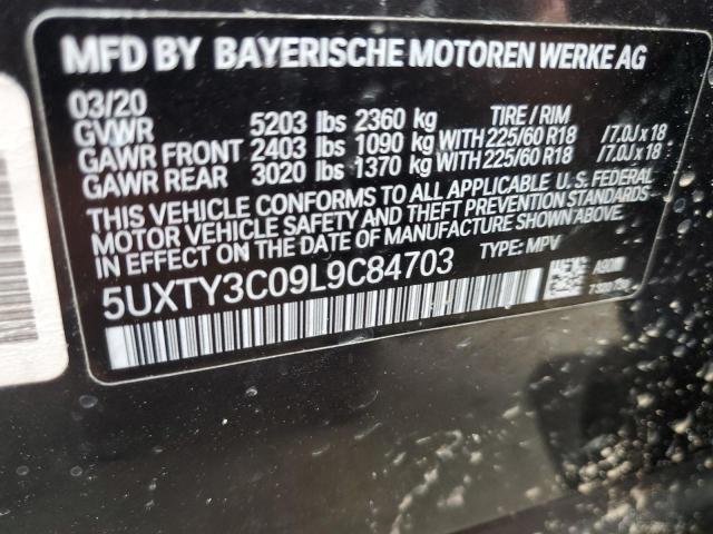 5UXTY3C09L9C84703 | 2020 BMW X3 SDRIVE3