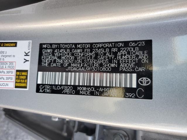 JTDACAAU9P3010800 Toyota Prius Le 2023