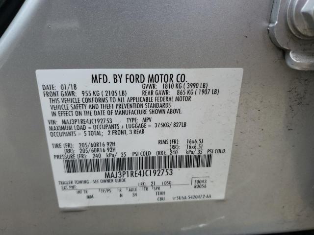 MAJ3P1RE4JC192753 Ford ECOSPORT S