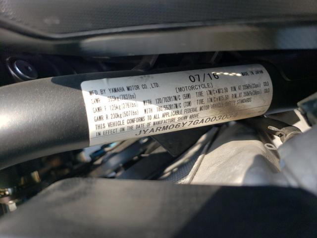 2016 YAMAHA FZ07 C JYARM06Y7GA003034