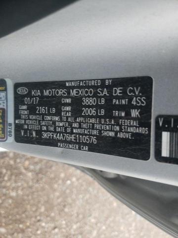 3KPFK4A76HE110576 KIA FORTE LX