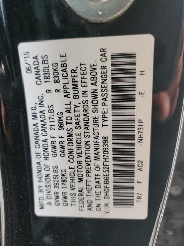 2015 HONDA CIVIC SI - 2HGFB6E52FH709398