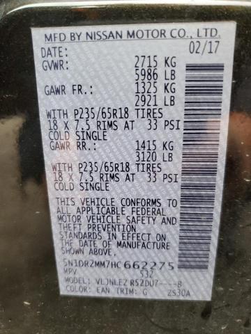 5N1DR2MM7HC662275 Nissan Pathfinder S