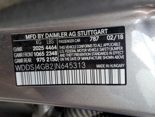 WDDSJ4GB2JN645313 | 2018 MERCEDES-BENZ CLA 250 4M