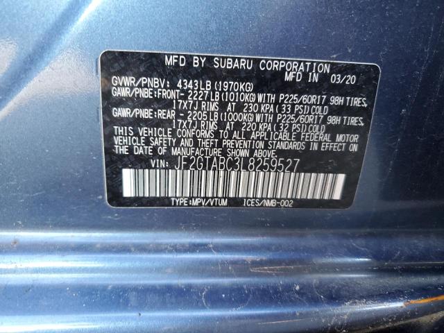 JF2GTABC3L8259527 Subaru Crosstrek