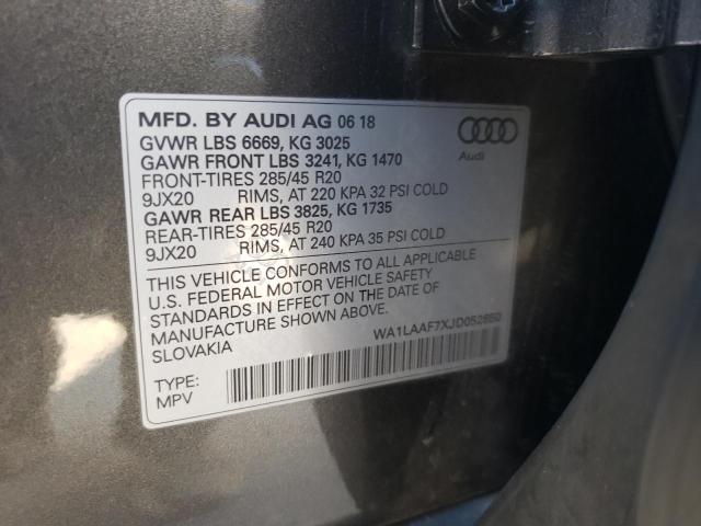 VIN WA1LAAF7XJD052650 2018 Audi Q7, Premium Plus no.13