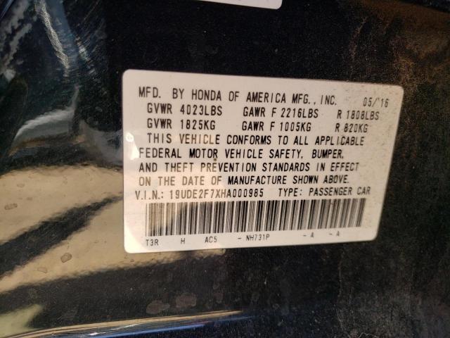 19UDE2F7XHA000985 Acura Ilx Premium