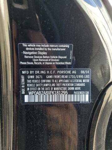 WP0AB2A8XFK181295 Porsche Cayman S