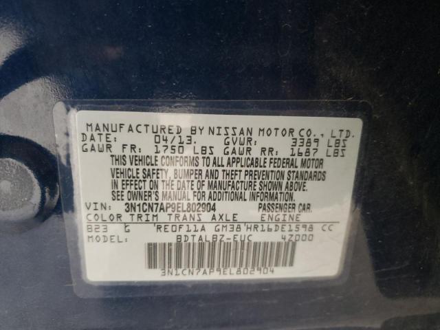 3N1CN7AP9EL802904 Nissan VERSA S