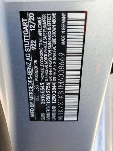 2021 MERCEDES-BENZ AMG GT 43 - W1K7X5KB1MA038669