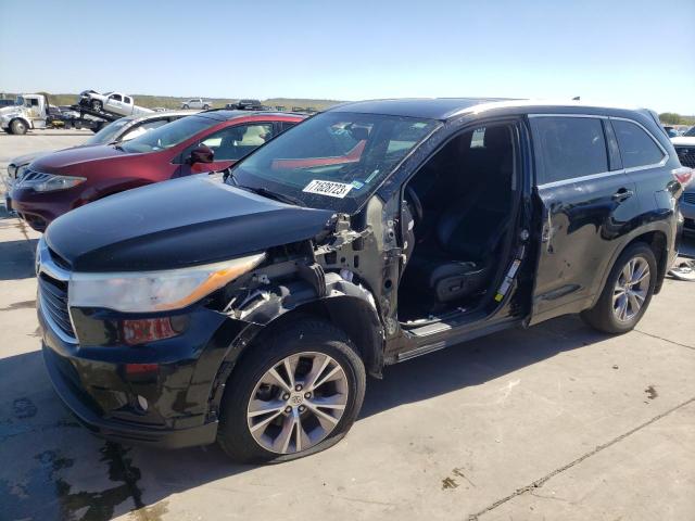 VIN 5TDJKRFH7ES034988 2014 Toyota Highlander, Xle no.1