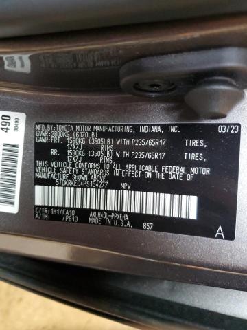 5TDKRKEC4PS154277 | 2023 TOYOTA SIENNA LE