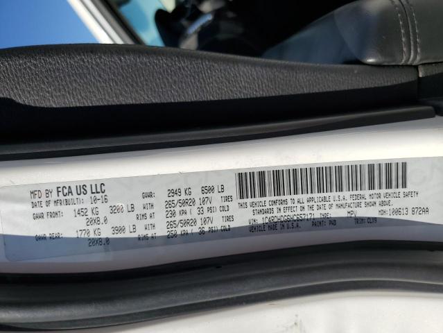 1C4RDHDG6HC657171 Dodge DURANGO GT