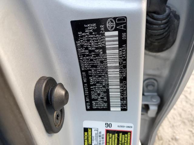 2T1BURHE2GC666780 Toyota COROLLA L