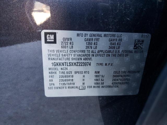 1GKKNTLSXHZ223974 GMC Acadia All Terrain