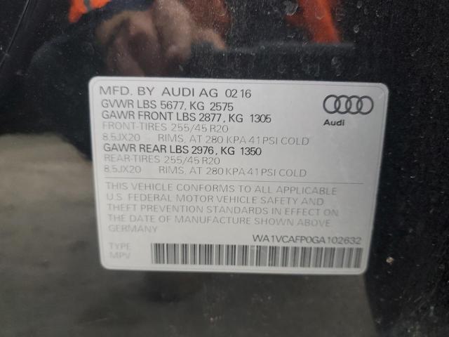 2016 AUDI SQ5 PRESTI WA1VCAFP0GA102632