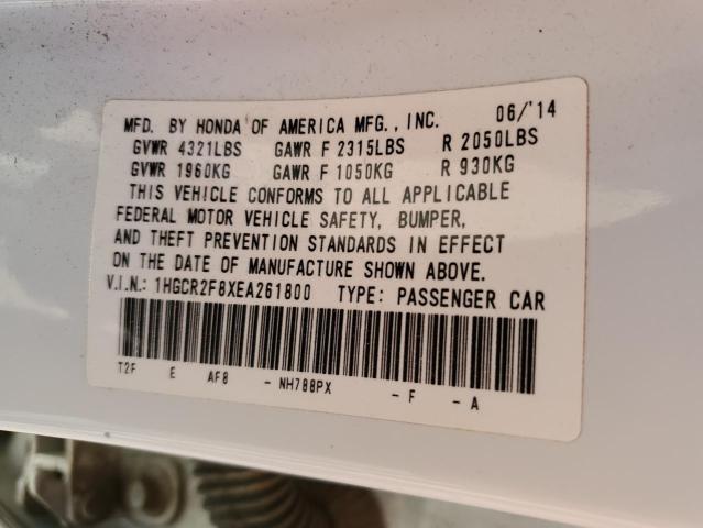 1HGCR2F8XEA261800 Honda ACCORD EXL