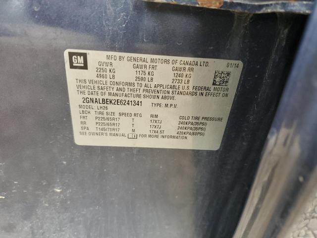2GNALBEK2E6241341 2014 Chevrolet Equinox Lt