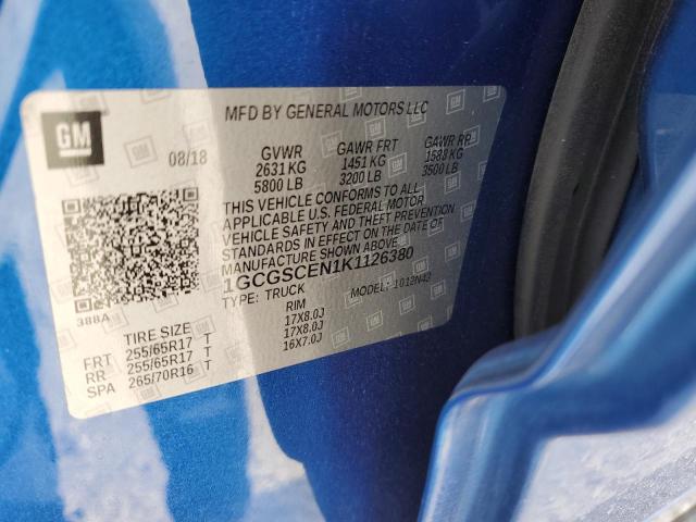  CHEVROLET COLORADO 2019 Синій