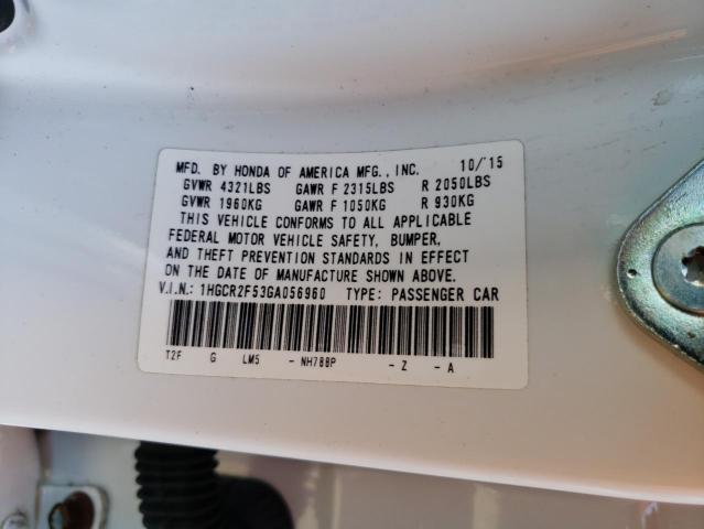 1HGCR2F53GA056960 Honda Accord Sport