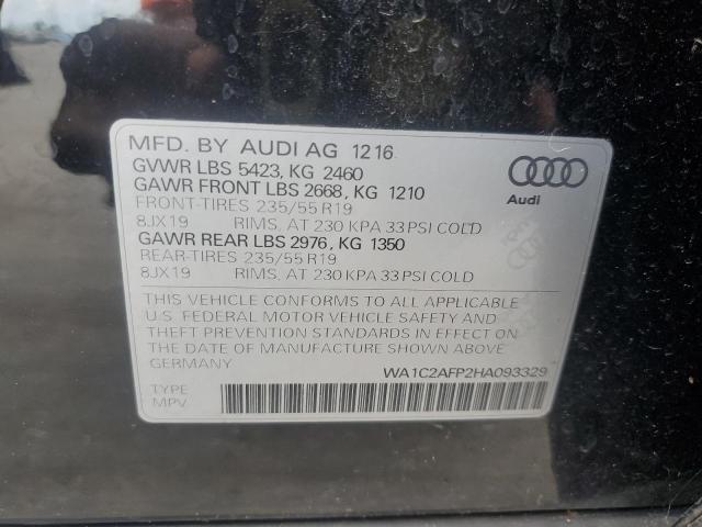 VIN WA1C2AFP2HA093329 2017 Audi Q5, Premium no.12