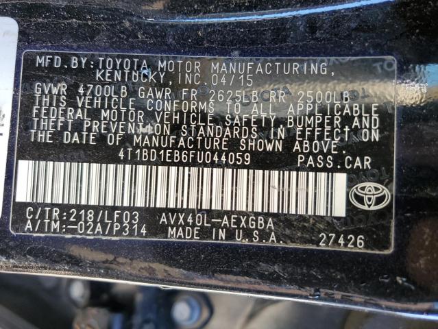 4T1BD1EB6FU044059 | 2015 TOYOTA AVALON HYB