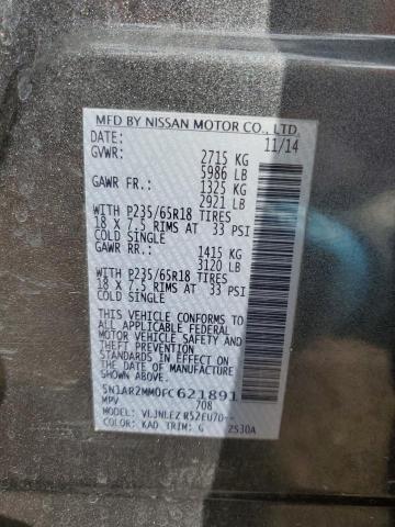 5N1AR2MM0FC621891 Nissan Pathfinder S