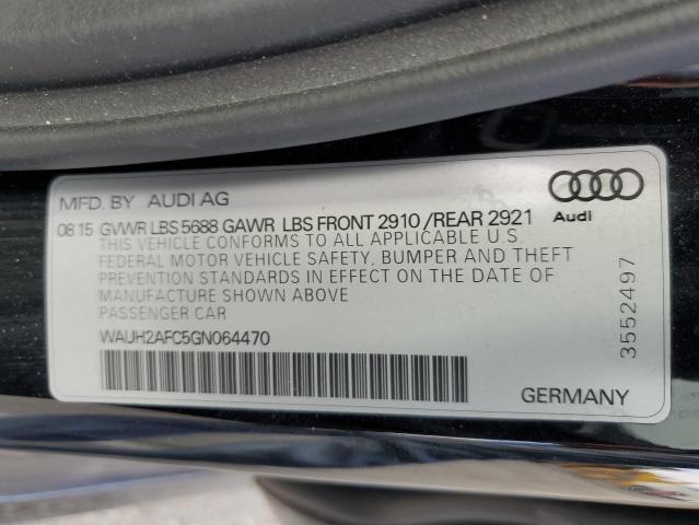 WAUH2AFC5GN064470 | 2016 AUDI S6 PRESTIG