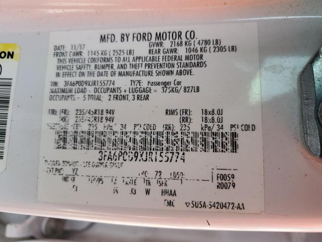 2018 FORD FUSION TIT - 3FA6P0D9XJR155774