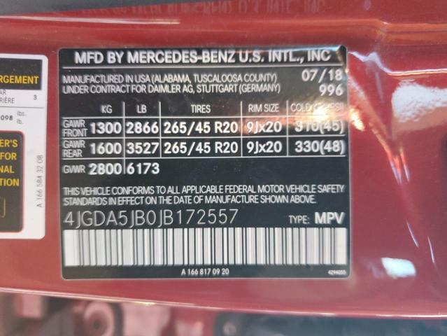 4JGDA5JB0JB172557 Mercedes-Benz GLE 350