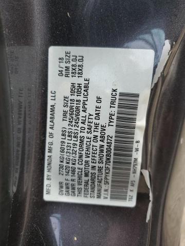 5FPYK3F70KB004872 Honda Ridgeline Rtl