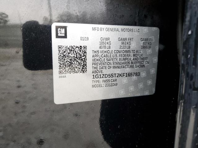 2019 CHEVROLET MALIBU 4D 1G1ZD5ST2KF165783