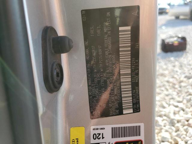 5TDYZ3DC4JS921862 Toyota SIENNA XLE