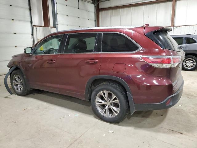 VIN 5TDJKRFHXES044608 2014 Toyota Highlander, Xle no.2