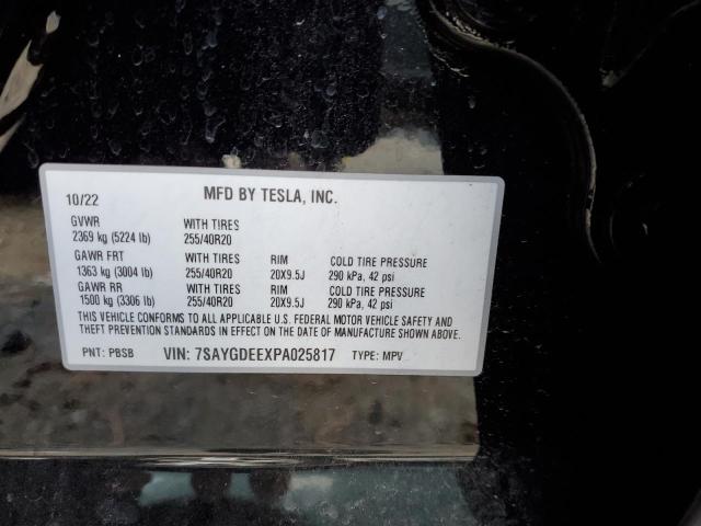 7SAYGDEEXPA025817 | 2023 Tesla model y