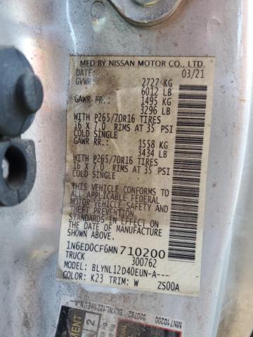 1N6ED0CF6MN710200 Nissan FRONTIER S