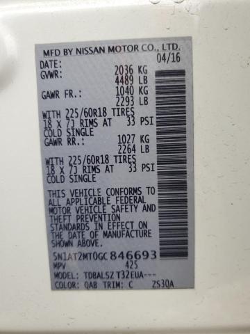 2016 NISSAN ROGUE S - 5N1AT2MT0GC846693