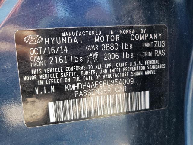2015 HYUNDAI ELANTRA SE - KMHDH4AE9FU354009