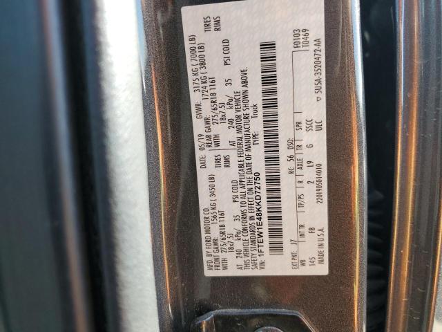 1FTEW1E48KKD72750 Ford F150 Supercrew