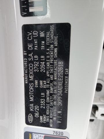 3KPF34ADXLE252618 KIA Forte Gt Line