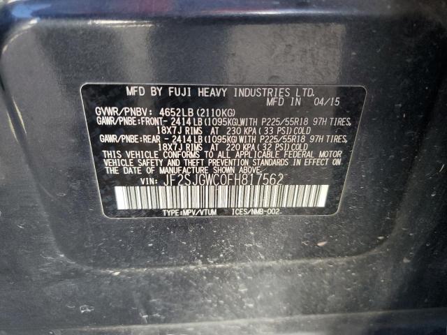 JF2SJGWC0FH817562 Subaru Forester 2.0xt Touring