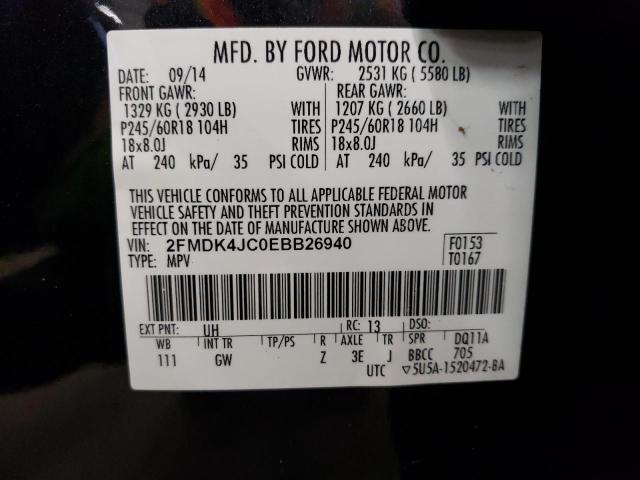 2FMDK4JC0EBB26940 Ford EDGE SEL